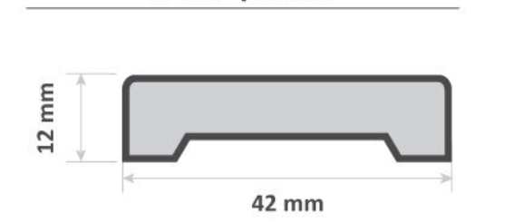 Dørlist (sett) 12x42x1100/2200 mm - Bilde 2