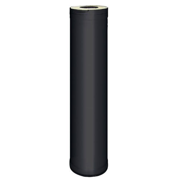 Harvia stålpipe 1 m sort