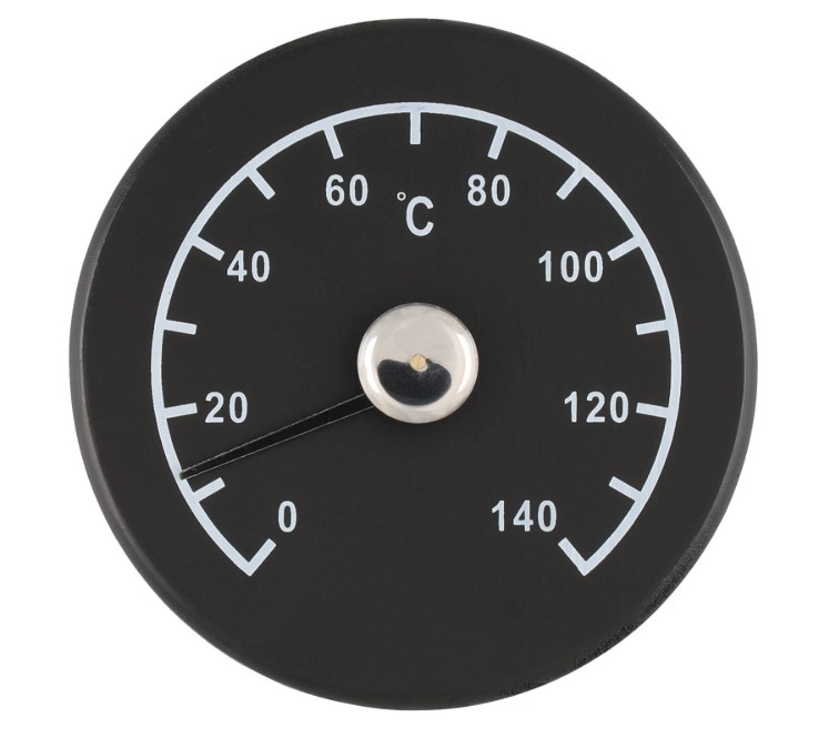 4living badstutermometer i tre svart 14 cm