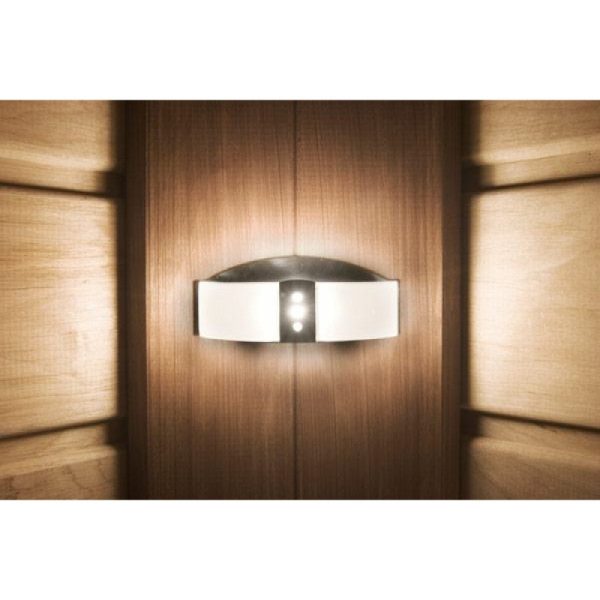cariitti lighthouse lh-100 vegglampe i rustfritt stål og matt glass