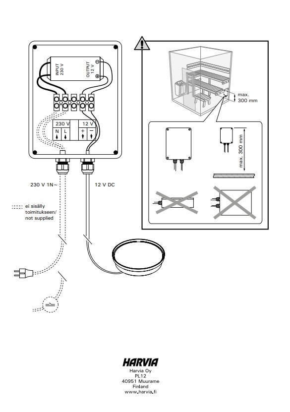 Harvia badstubøtte med LED-lys – 7 liter - Bilde 6