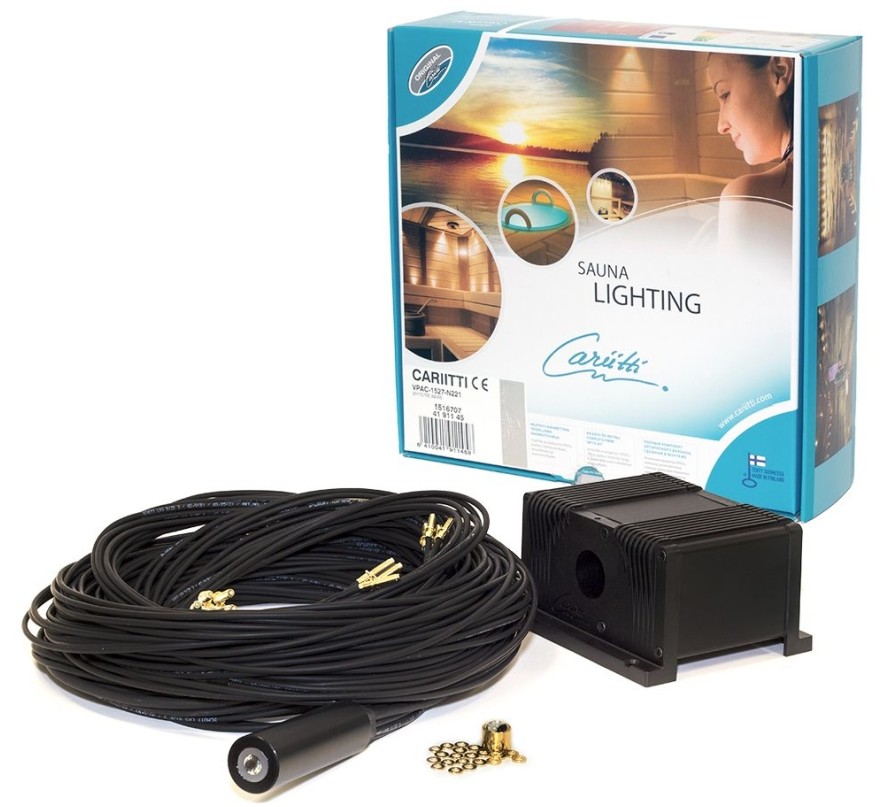 Cariitti VPAC-1527-N221 fiberoptisk belysningssett for badstulys og vegger – 16 W - Bilde 4