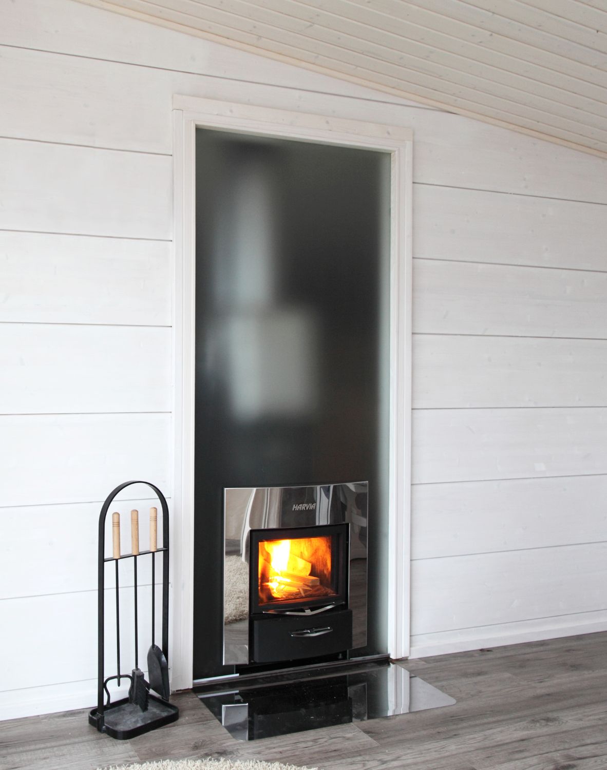 Glassvegg Harvia Duo 9x21 hvit aluminiumsramme – DL92105AA