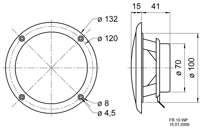 Høyttaler FR 10 WP 4 Ohm hvit - Bilde 2