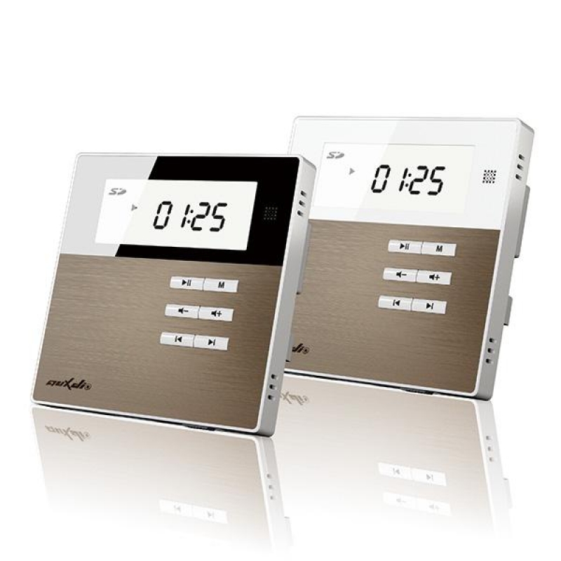 Veggintegrert musikkspiller DM835 gull/hvit